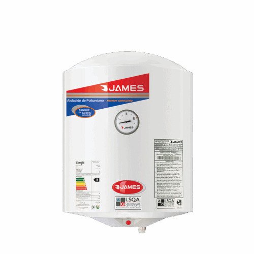CALEFÓN JAMES 30LTS ACERO CILÍNDRICO