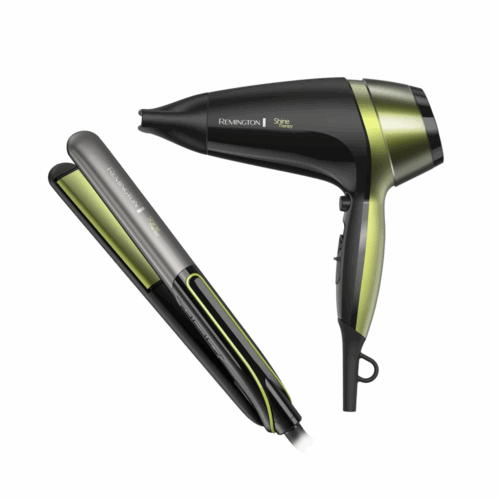 Kit Planchita y Secador Remington Shine Therapy