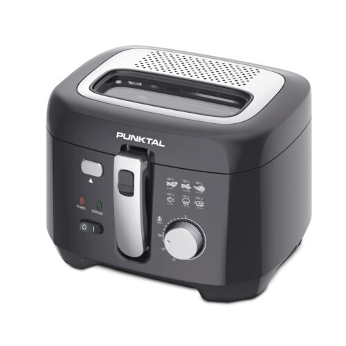 Freidora Punktal De Aceite 1800w 2.5l Termostato Ajustable Color Acero inoxidable JHC