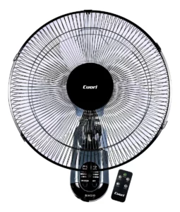 Ventilador De Pared Cuori 50w Con Control Remoto 3 Aspas Estructura Gris Aspas Transparente Diámetro 41 Cm