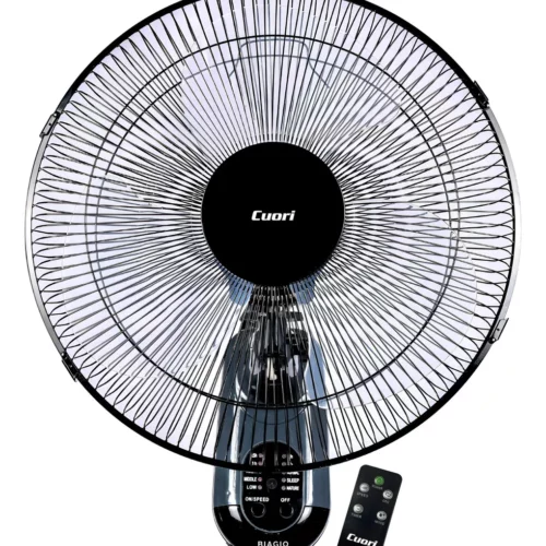 Ventilador De Pared Cuori 50w Con Control Remoto 3 Aspas Estructura Gris Aspas Transparente Diámetro 41 Cm