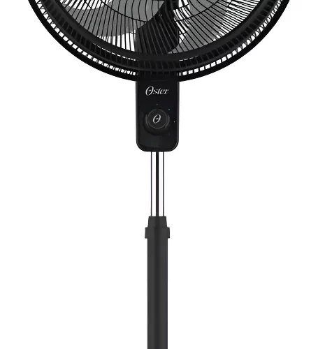 Ventilador De Pie Oster Ovtr880 Turbo Con 6 Aspas Color rojo Estructura Color Negro, 40cm De Diámetro