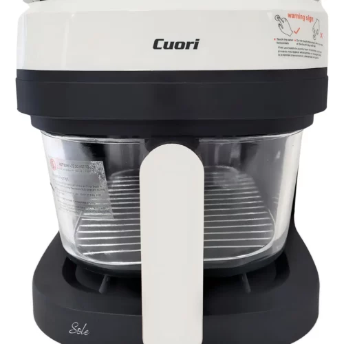 Freidora De Aire Cuori 4.5l 1400w Digital Cesta De Vidrio Blanca