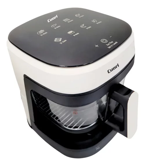 Freidora De Aire Cuori 4.5l 1400w Digital Cesta De Vidrio Blanca - Imagen 4