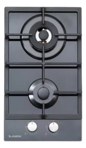 Anafe James 2 Hornallas Gas Vidrio Color Negro