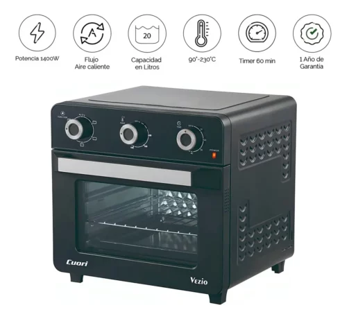 Horno De Mesa Cuori Vezio 1400w Con Freidora De Aire - Imagen 2