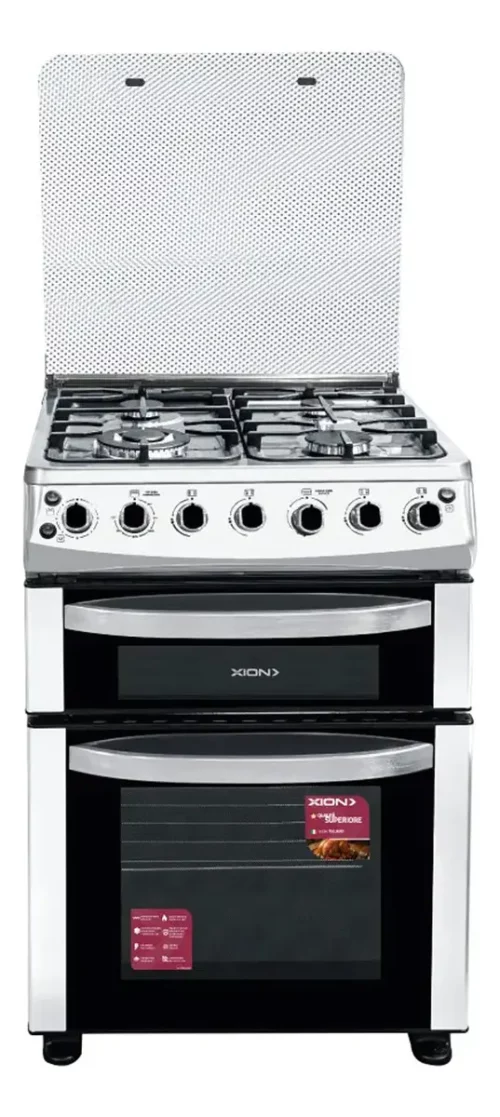 Cocina Combinada Xion Doble Horno 4h Encendido Eletrico Gris