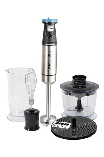 Mixer Smartlife Vel Variable 600w Inox +accesorios Color Acero inoxidable/Negro